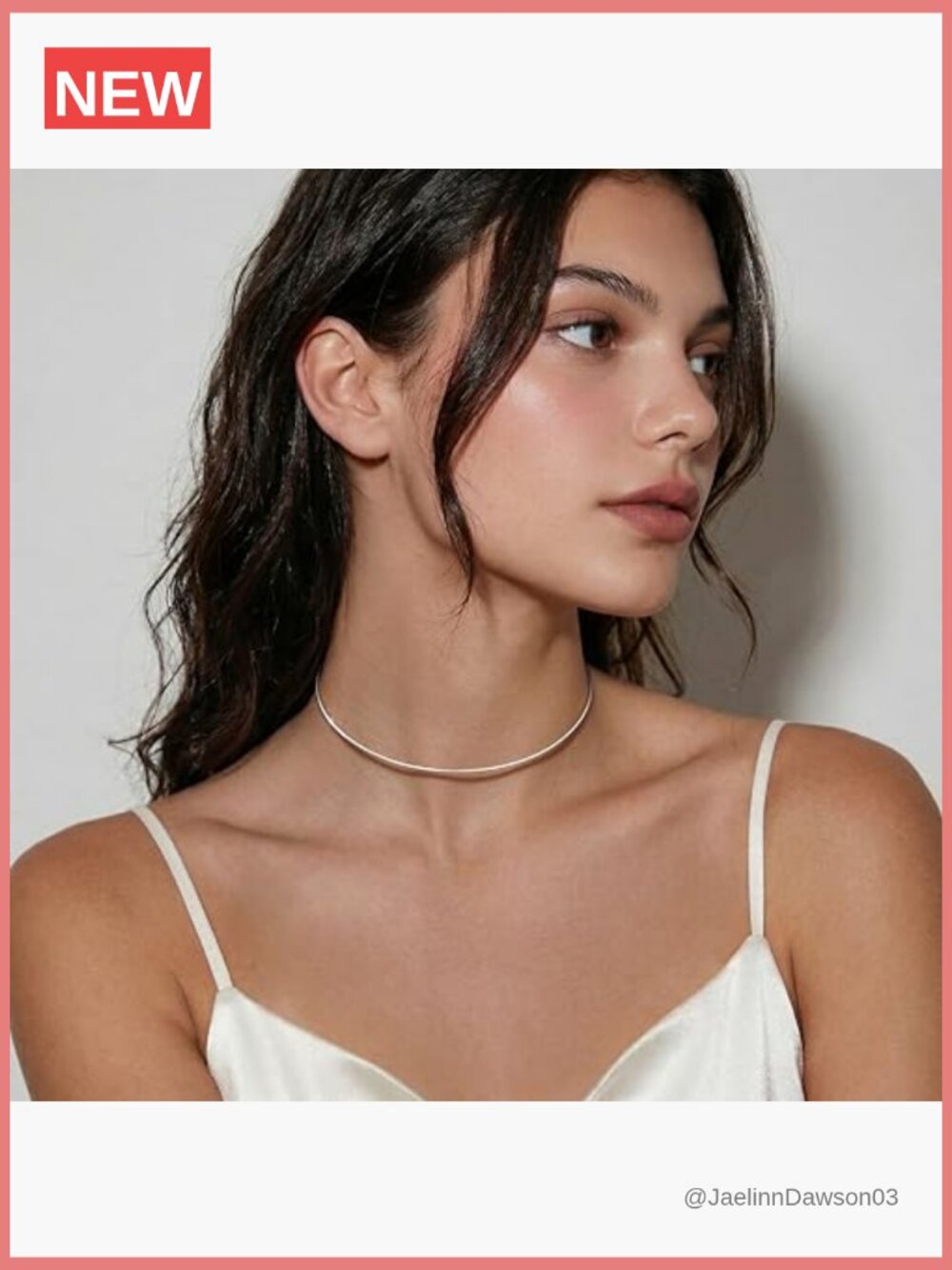 Minimalist Thin Open Cuff Choker Necklace 14K Gold Plated Stainless Steel - Picture 2 of 7